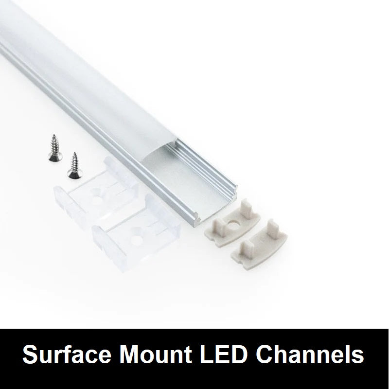Type 34B, Corner Mount Aluminum Curved Diffuser LED Strip Light Fixture