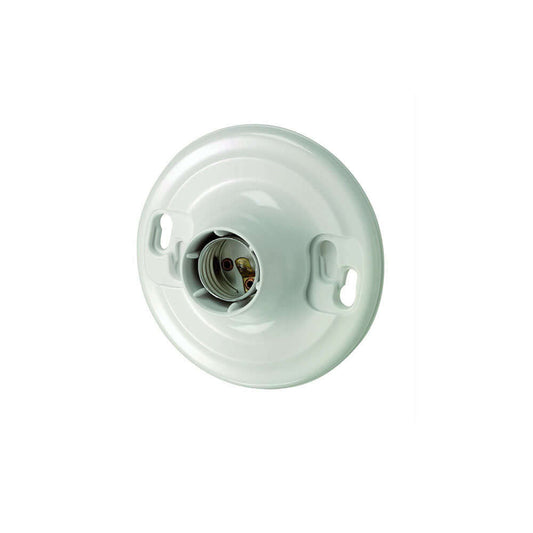 Leviton Keyless Lamp Holder - White Medium Base
