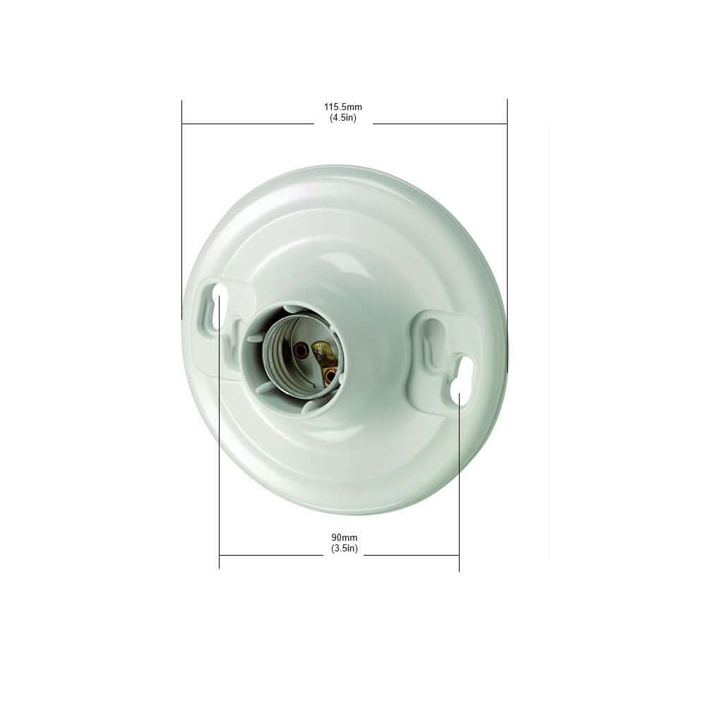 Leviton Keyless Lamp holder, White - gekpower