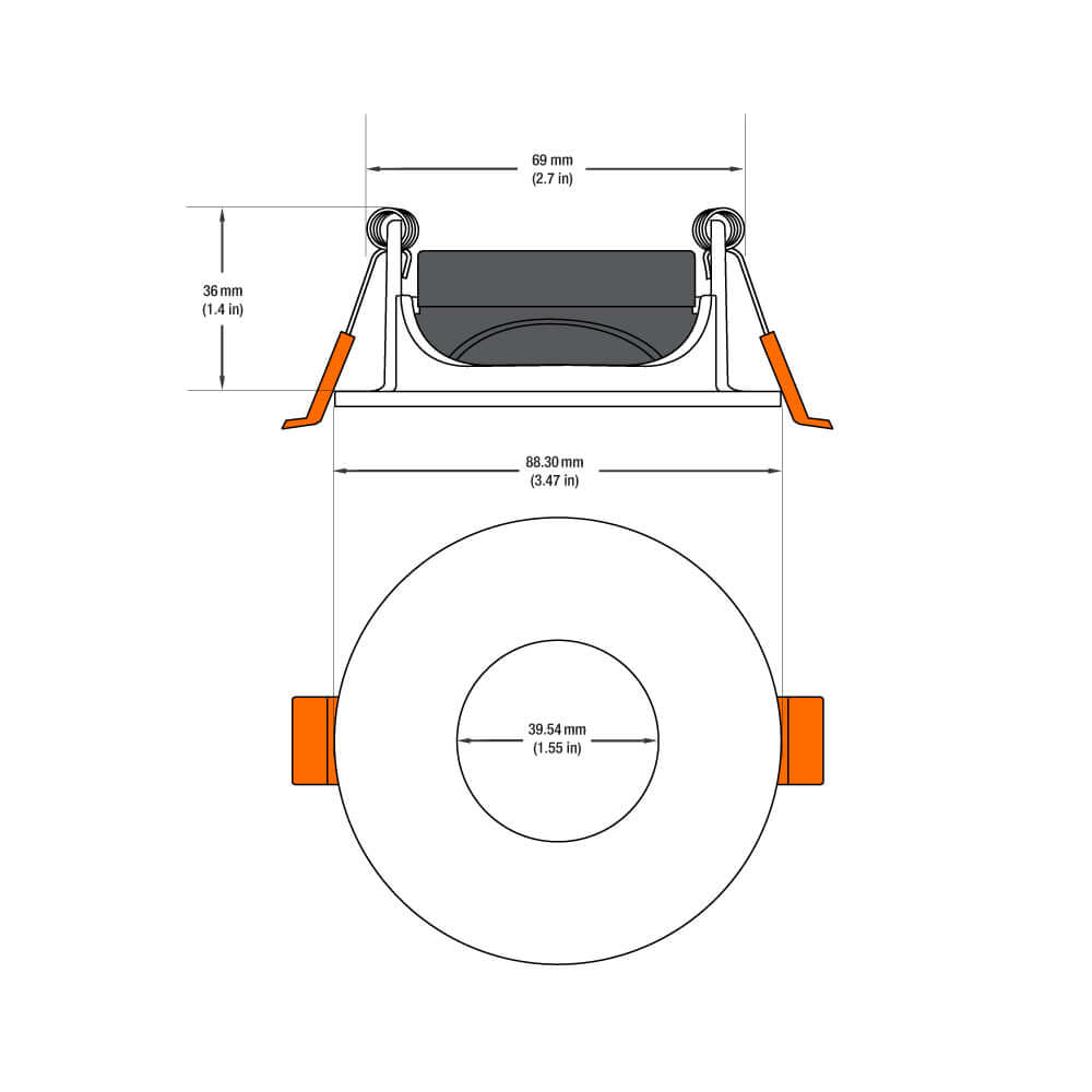 VBD-MTR-T71 12V Recessed LED Light Fixture