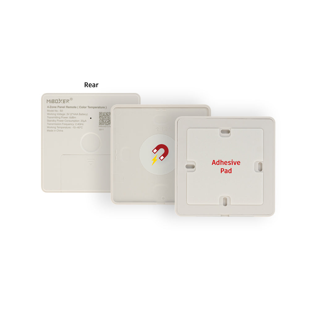 Smart Touch Panel Remote LED Controller 4-Zone Mi-Light B2 Adjustable Color Temperature, works with FUT035