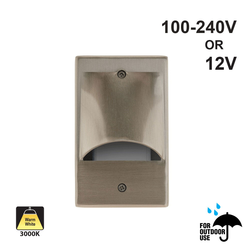 Single Gang LED Step Light/ Pathway Light 100-240V 2W 3K