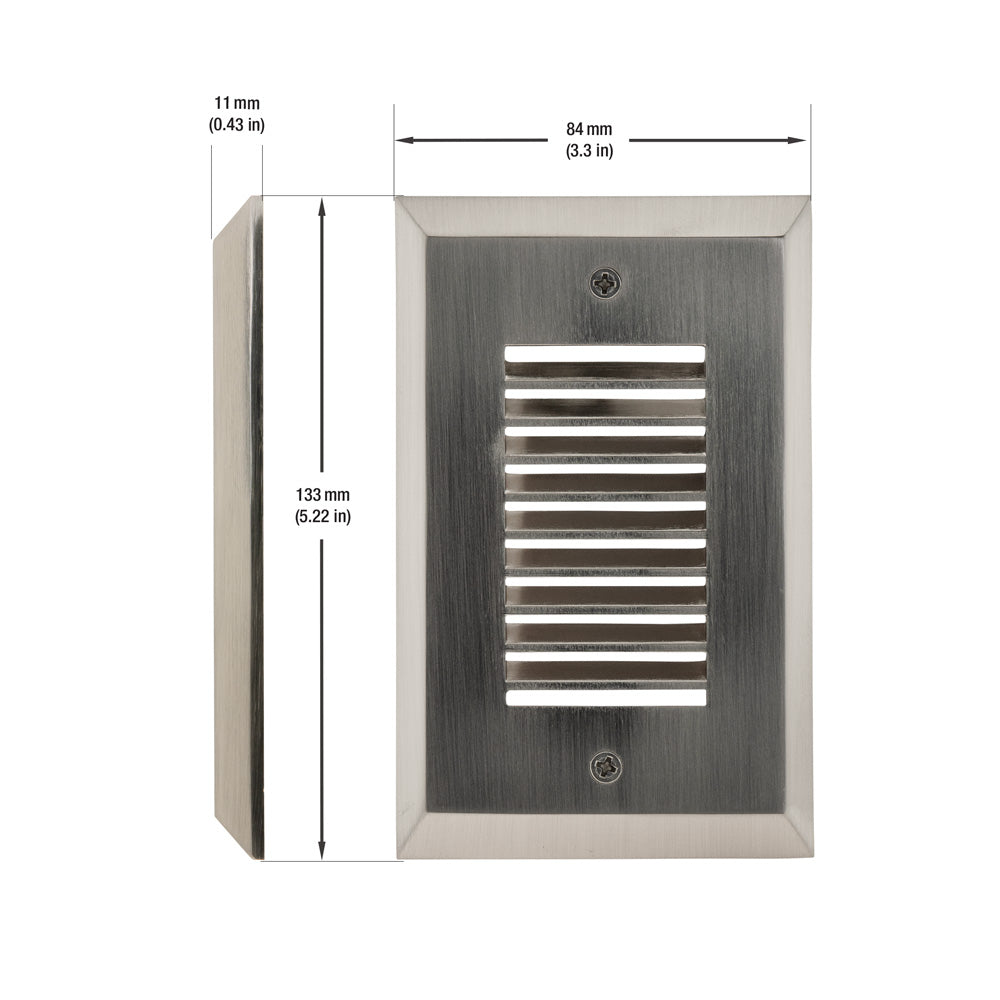 Vertical Single Gang LED Step light, 100-240V 2W 3K