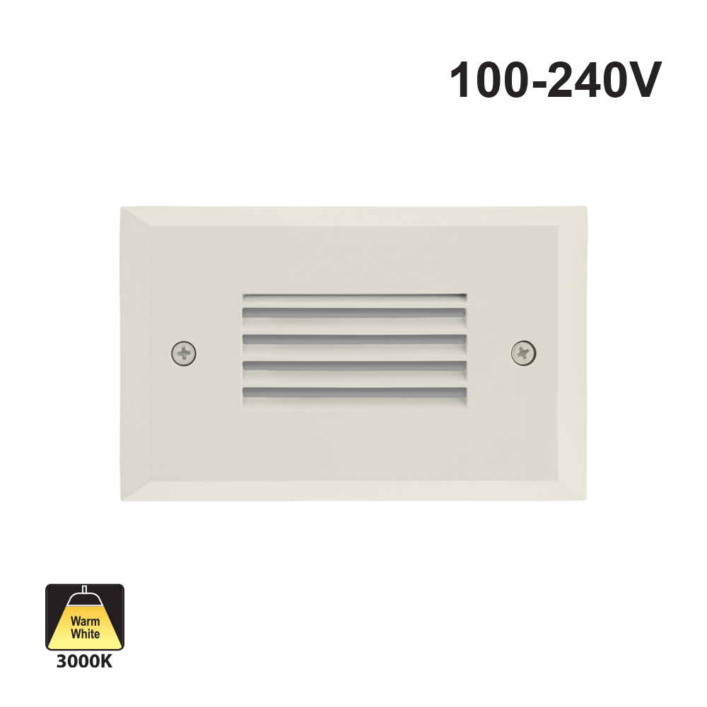 Horizontal Single Gang LED Step Light Pathway Light 120V 2W