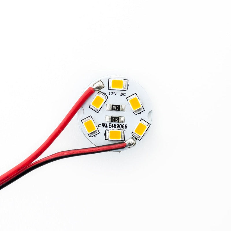 Flat Round PCB6 SMD 3528 LED, 12V 0.6W 110mA