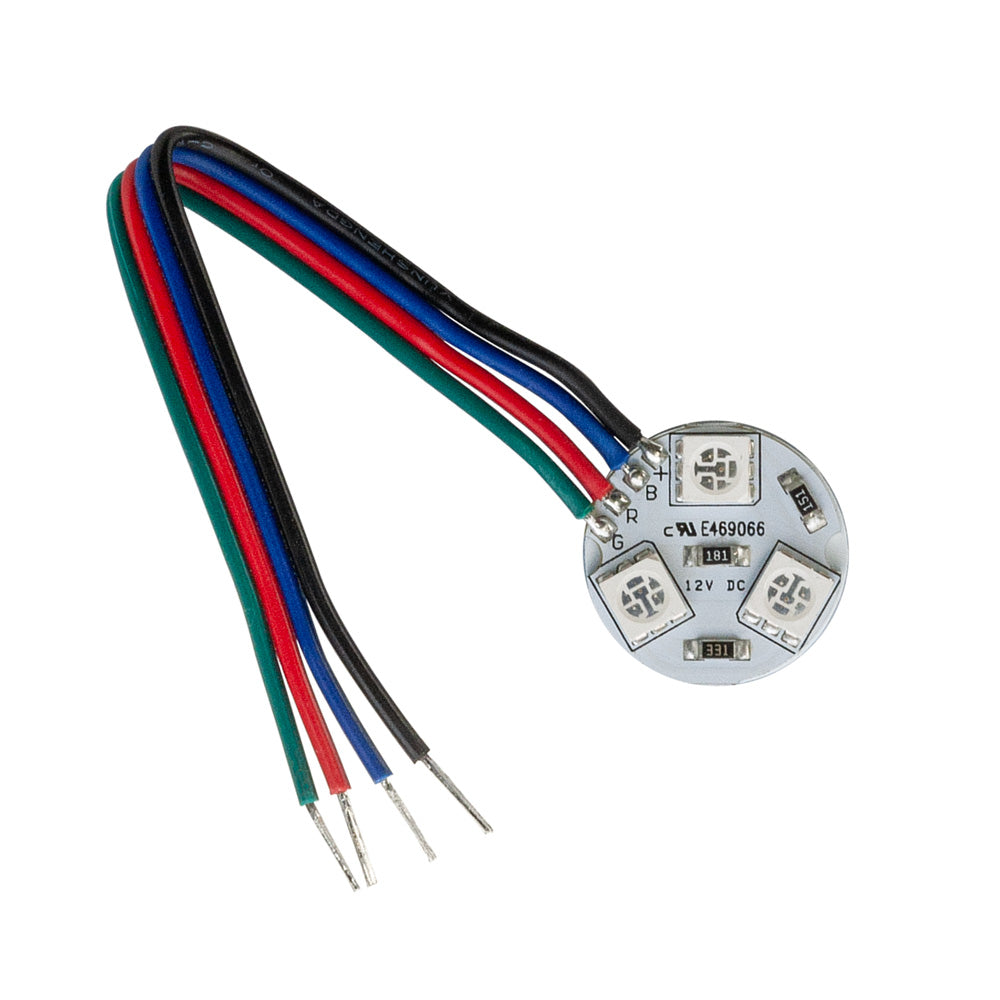 12V Flat Round PCB 3 SMD 5050 Constant Voltage LED Module RGB