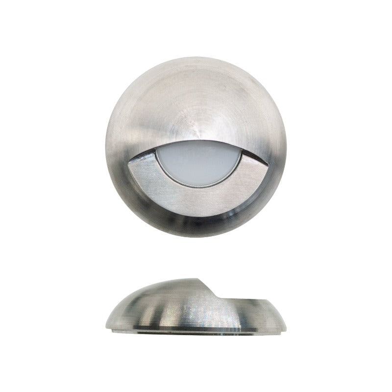 Round LED Step Light/ Pathway Light Eyelid Trim Stainless Steel
