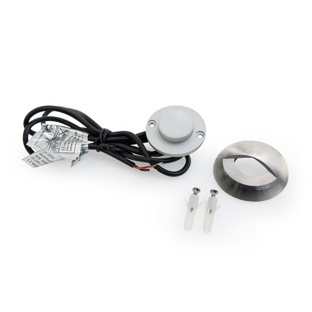 Round LED Step Light/ Pathway Light Eyelid Trim Stainless Steel