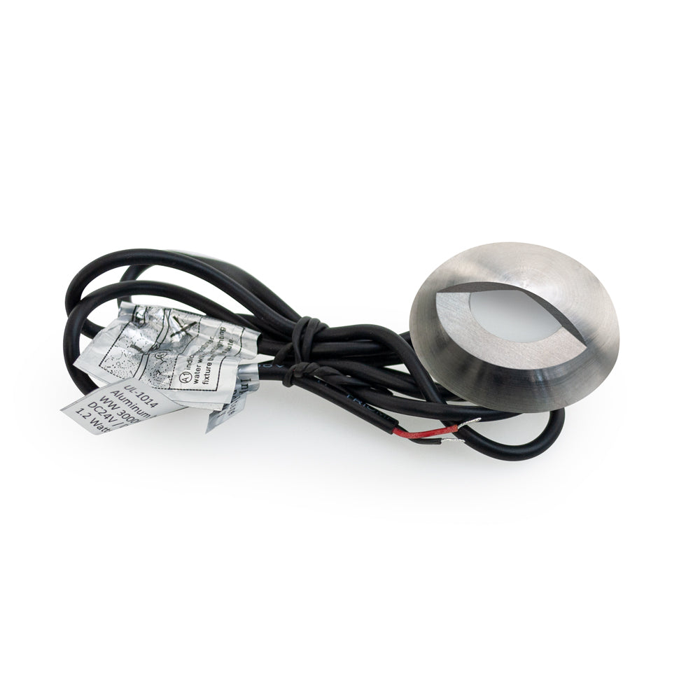 Round LED Step Light/ Pathway Light Eyelid Trim Stainless Steel