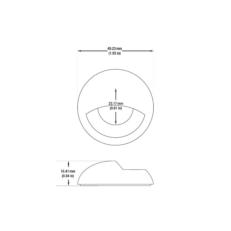 Round LED Step Light/ Pathway Light Eyelid Trim Stainless Steel