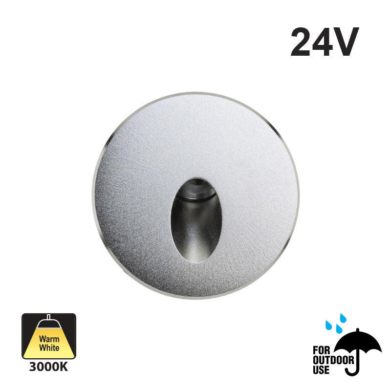 Outdoor Recessed Step Light/ Pathway Light 24V 1.46W 3K