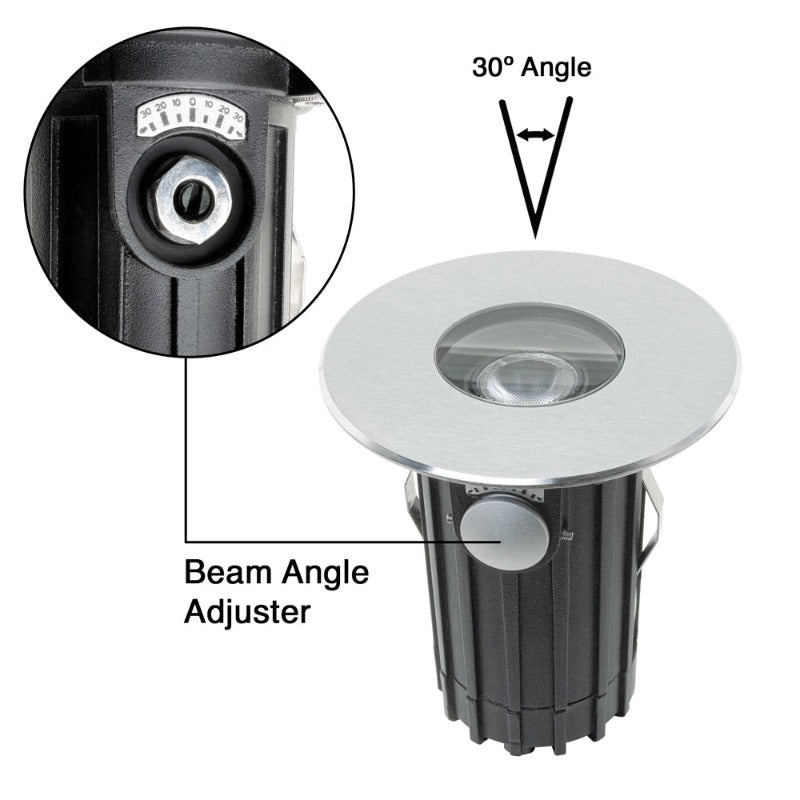 3.75 inch Round Inground Light 24V 2.5W 3K