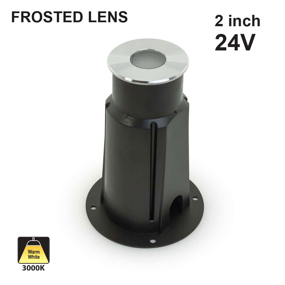 2 inch Round Recessed LED Inground Light 24V 2.5W 3K