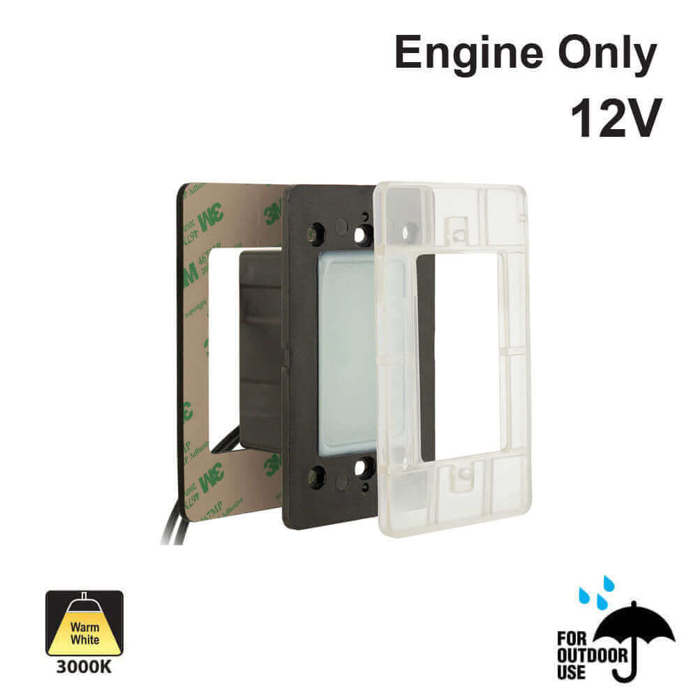 RT05LV-30K 12V Single Gang LED Step Light 2W 3000K (Engine Only)