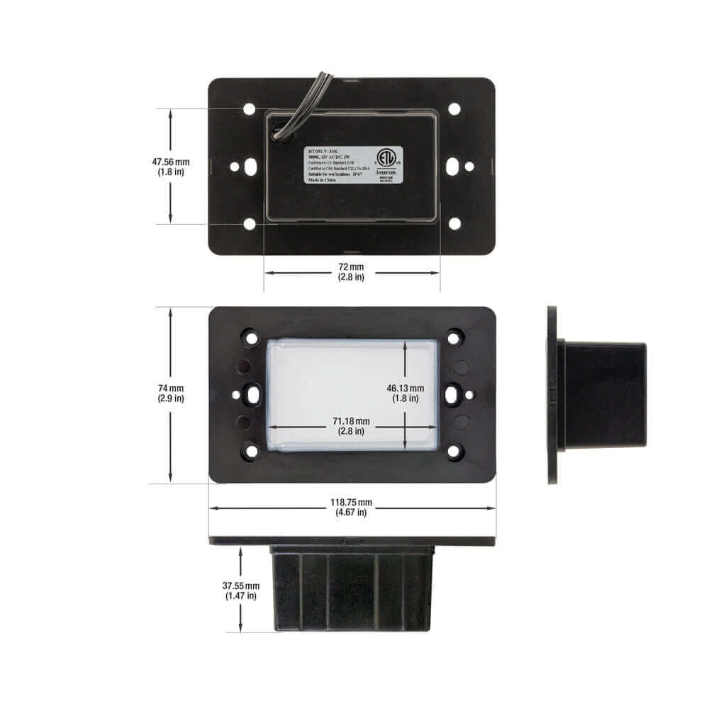 RT05LV-30K 12V Single Gang LED Step Light 2W 3000K (Engine Only)