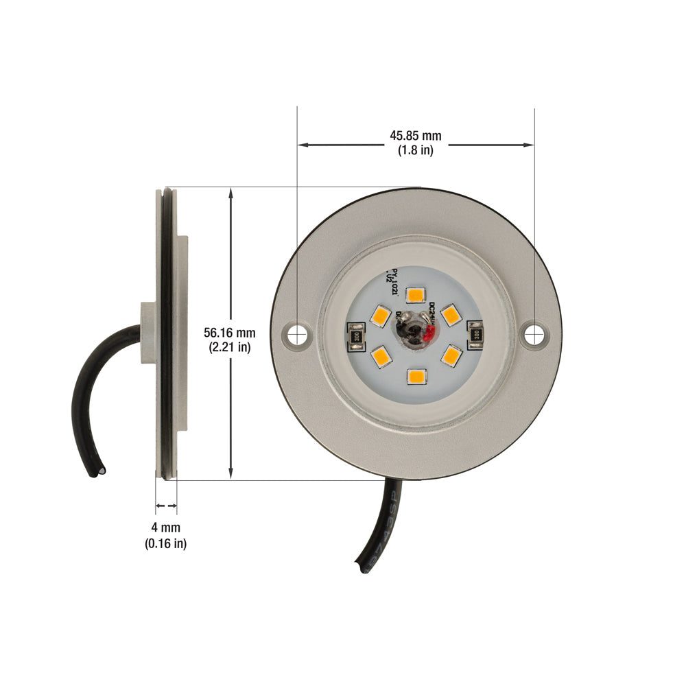 UL-1021-0300-A-C1 LED Deck And Wall Light, 24V 3W One Way Light