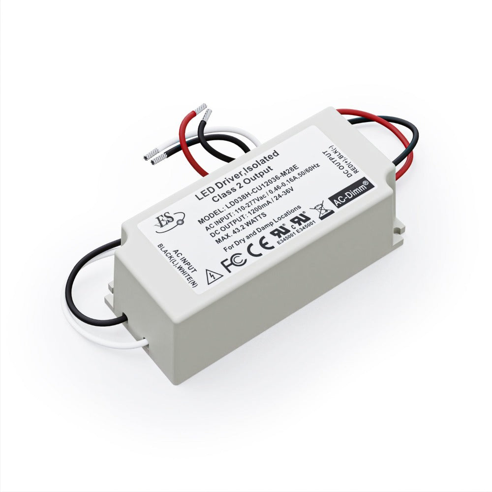 ES LD038H-CU12036-M28E Constant Current LED Driver, 1200mA 24-36V 43.2W, gekpower