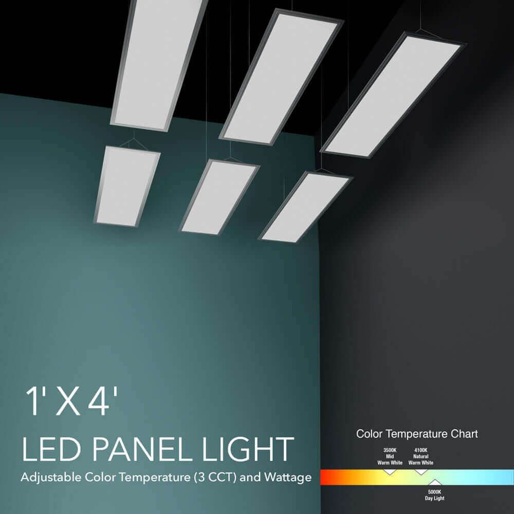 1ft x 4ft Dimmable LED Panel Light - 120V