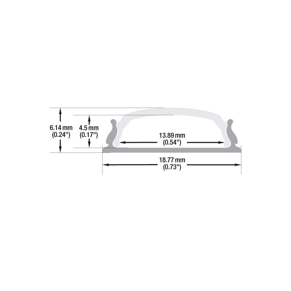 Bendable Thin Aluminum LED Channel for LED Strips 2Meters(6.5ft) VBD-CH-B1-2