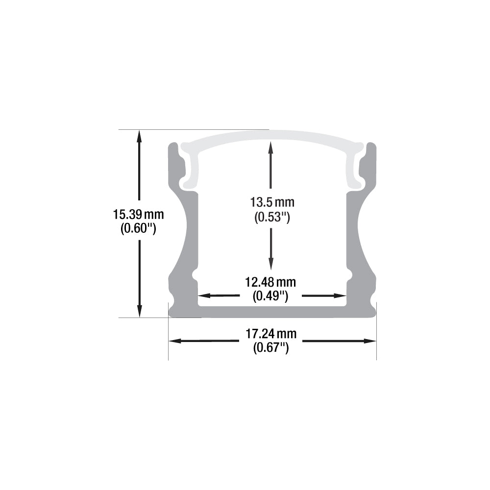 Deep Linear Aluminum LED Channel for LED Strips 2Meters(6.5ft) VBD-CH-S4-2