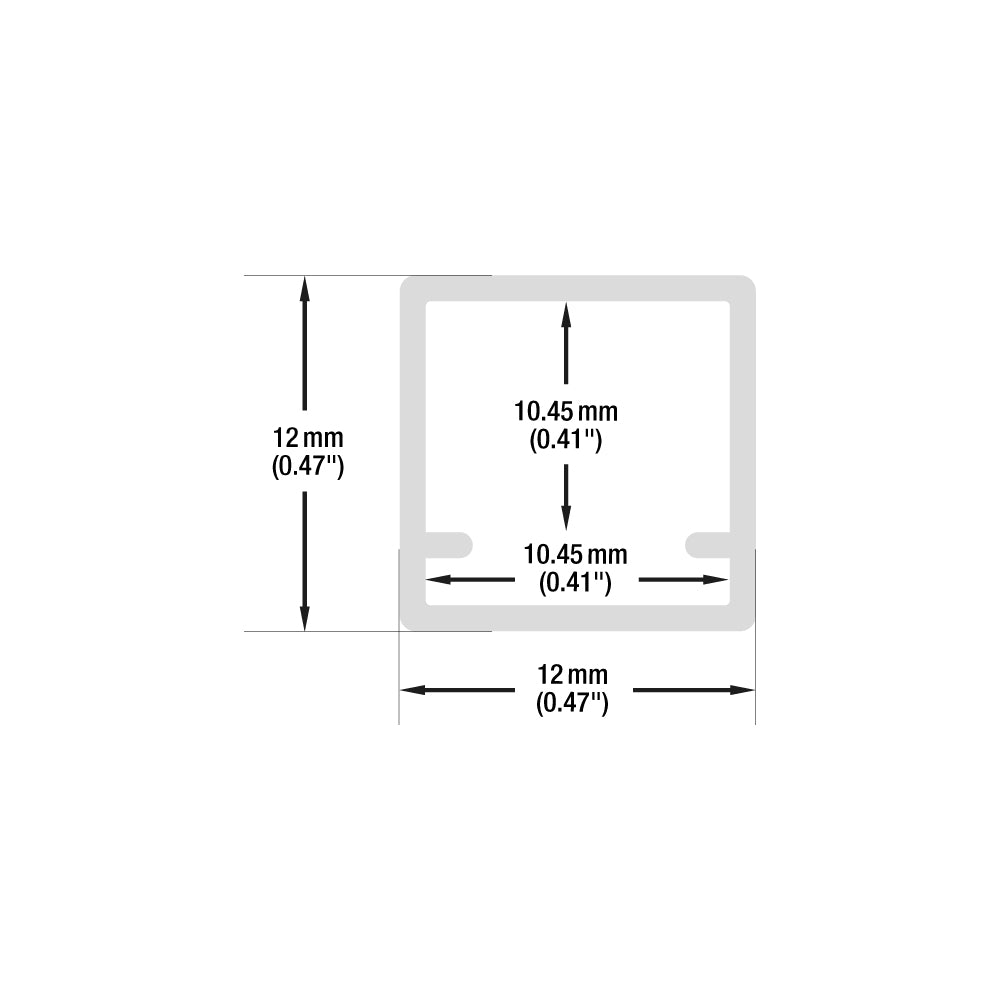 Linear Aluminum LED Channel for LED Strips 2Meters(6.5ft) VBD-CH-S7-2