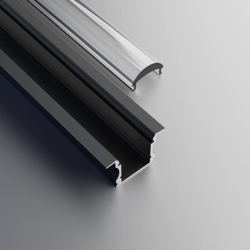 Aluminum LED Channel Black for LED Strips VBD-CH-RF1B-2
