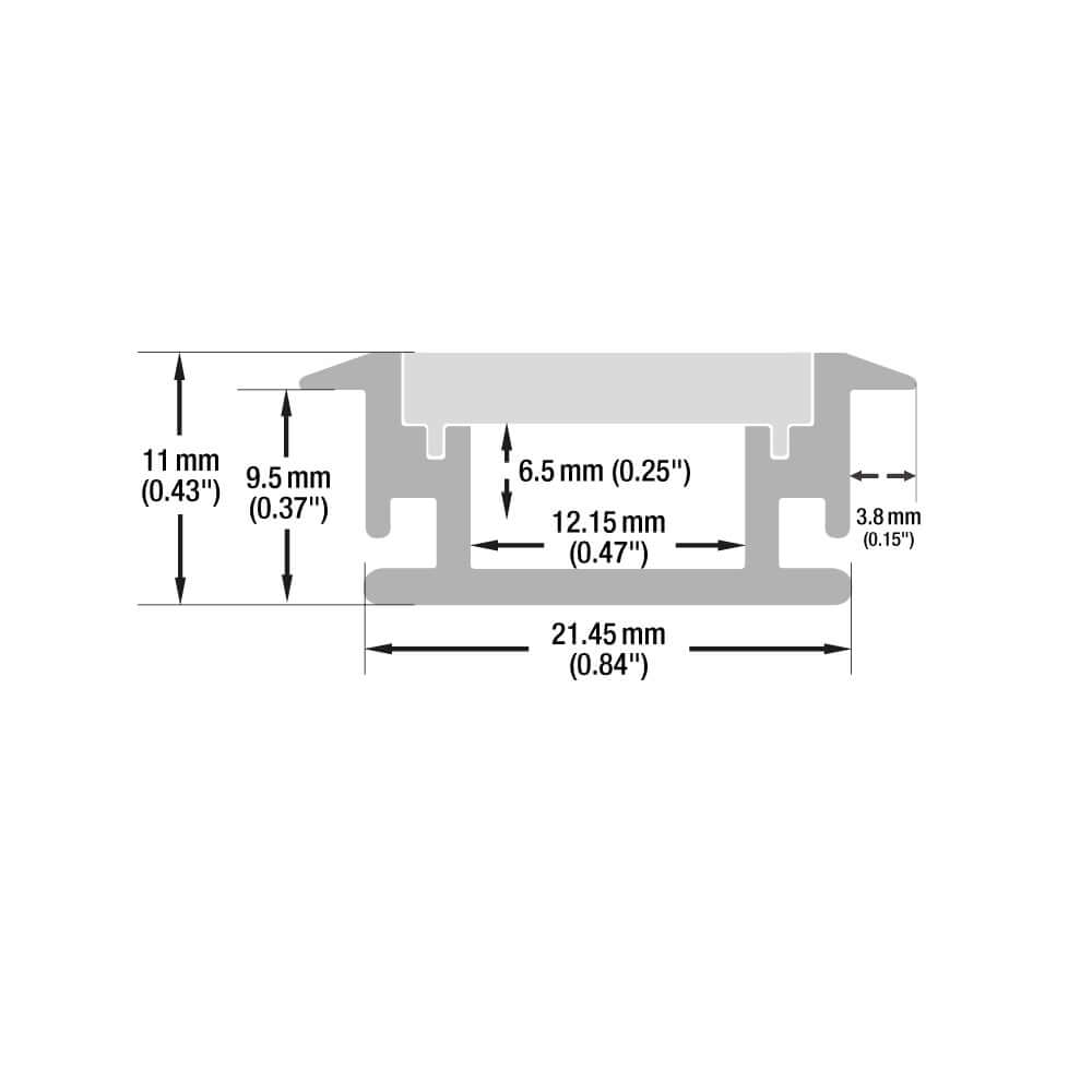 Walkway/Floor Linear Aluminum LED Channel for LED Strips 2Meters(6.5ft) VBD-CH-RF2-2