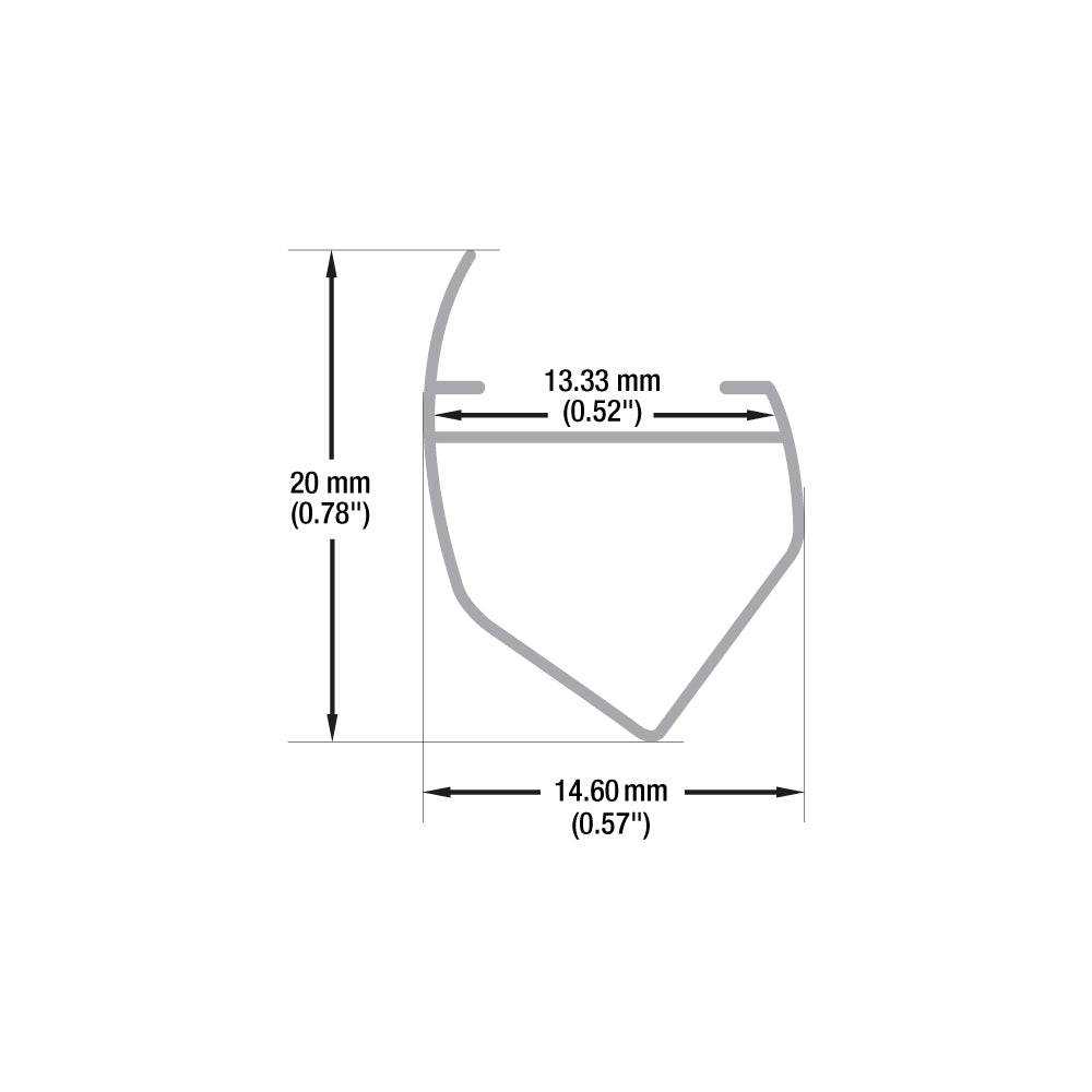 Show Case Linear Aluminum Channel for LED Strips 2Meters(6.5ft) VBD-CH-C5-2