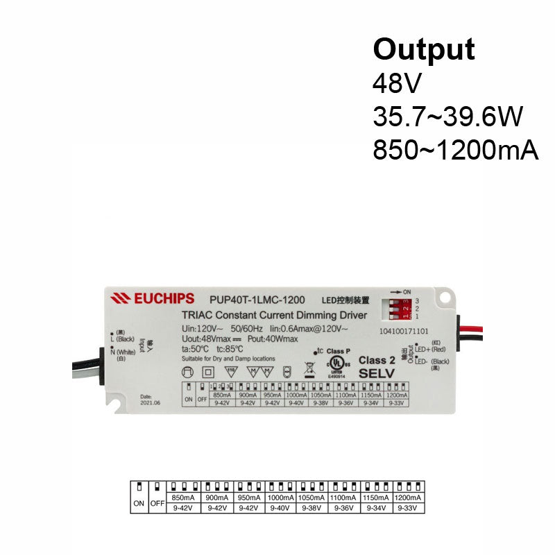 Constant Current Dimmable Driver with Selectable Current PUP20T-1LMC