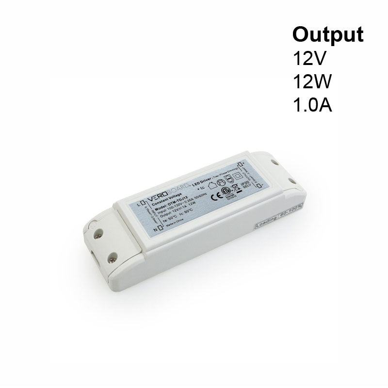 OTM-TDJ12 Triac Dimmable Constant Voltage LED Driver,12V 1.0A 12W, gekpower