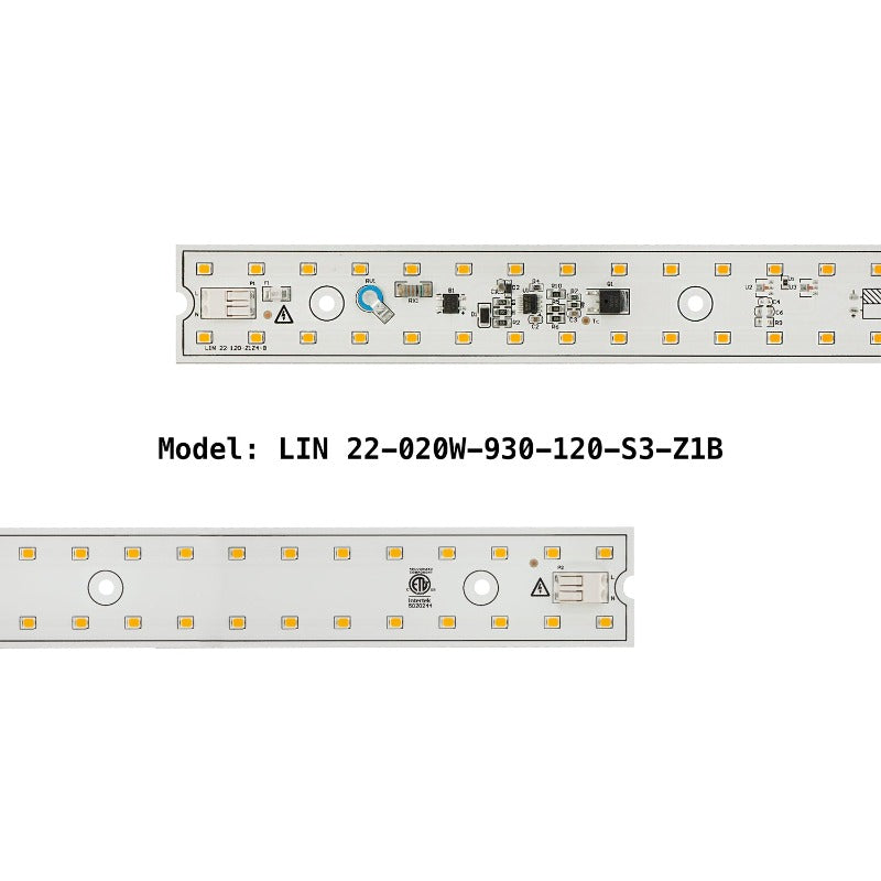 22 inch Linear ZEGA LED Module LIN 22-020W-930-120-S3-Z1B, 120V 20W 3000K(Warm White), gekpower