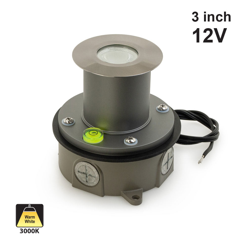 RD-34-5W-30K 3 inch Round Inground Light with Concrete box