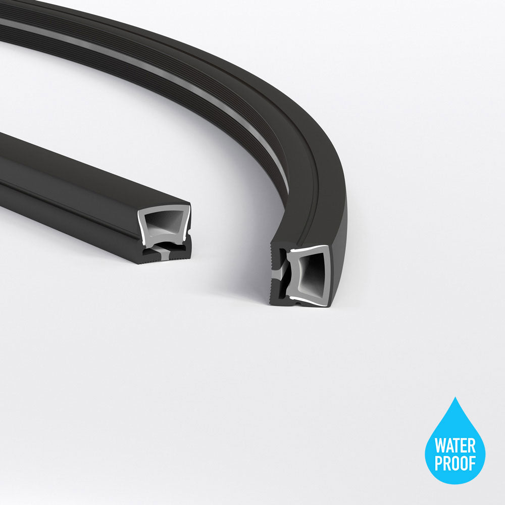 Black Silicone Flexible LED Neon Channel VBD-N1616-SF-B