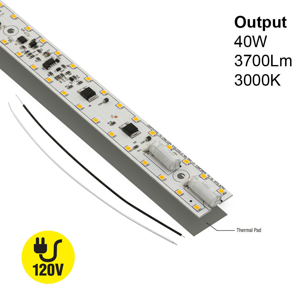 22 inch Linear LED Module TL56025, 120V 40W 3000K(Warm White), gekpower