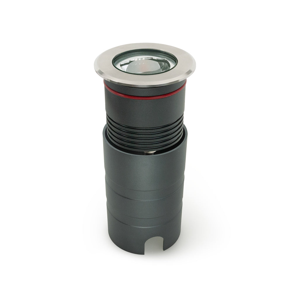 Outdoor Round Recessed Inground Light, 24V 8W 3000K Asymmetrical Beam angle