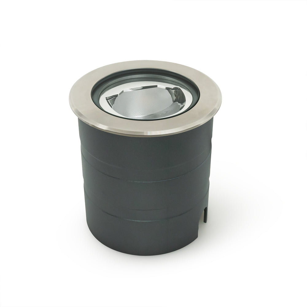 Outdoor Round Recessed Inground Light, 24V 15W 3000K Asymmetrical Beam angle