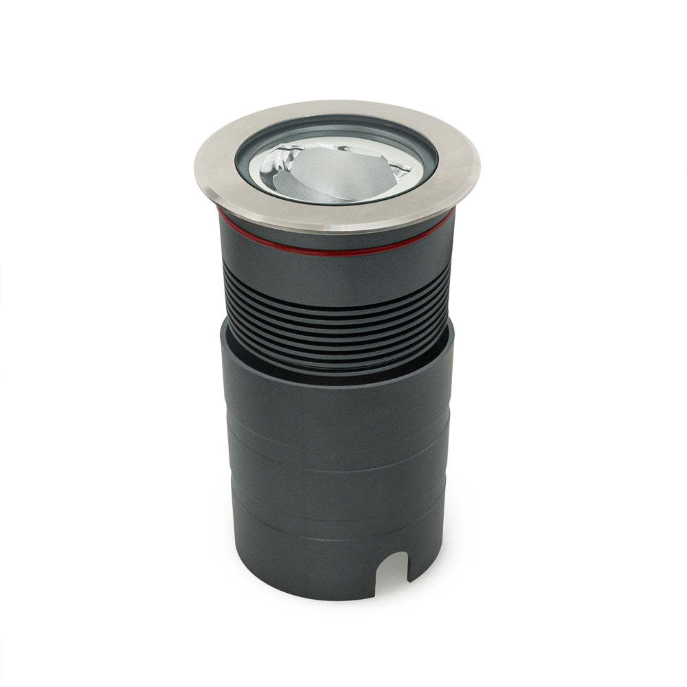 Outdoor Round Recessed Inground Light, 24V 15W 3000K Asymmetrical Beam angle