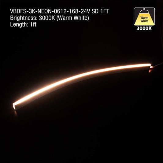 1ft(305mm) LED Neon light strip, 24V 4.5W 3000K(Warm White)