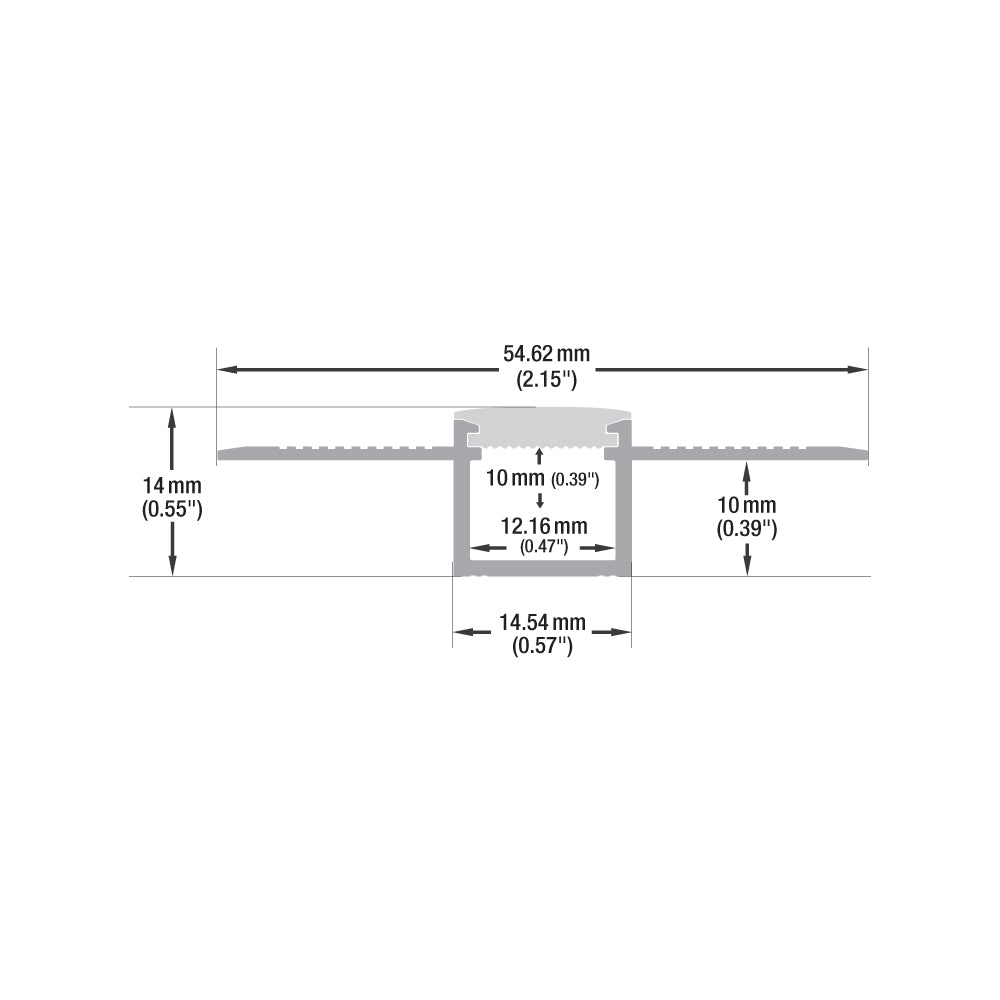 Flexible Drywall Plaster-In Deep Recessed Aluminum Channel
