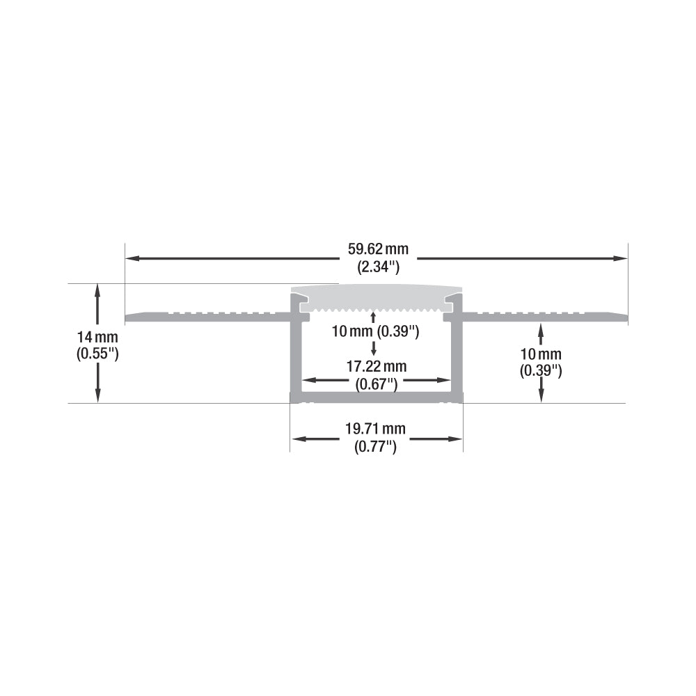 Flexible Drywall Plaster-In Deep Recessed Aluminum Channel