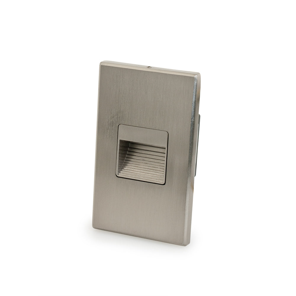 LSD-5CCTBN Horizontal and Vertical Orientation Brushed Nickel LED Step Light 120V, 2W, Adjustable 5CCT(2.7K, 3K, 3.5K, 4K, 5K)