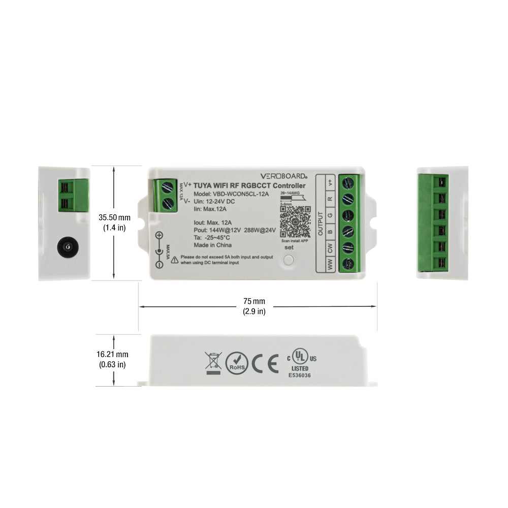 CX-W01-P5-12ARGBCCT RF LED Light RGBCCT Receiver