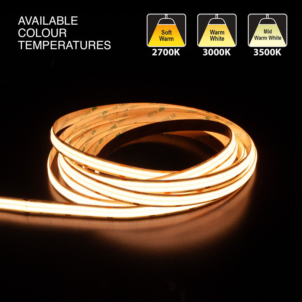 5M(16.4ft) Indoor LED Strip COB 24V 4.5W/ft