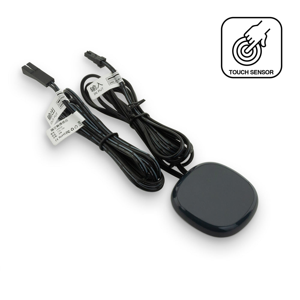 Invisible 9030 Touch Dimmer Sensor Switch for behind ceramic, wood, glass 12V-24V DC 5A 60W Black Color