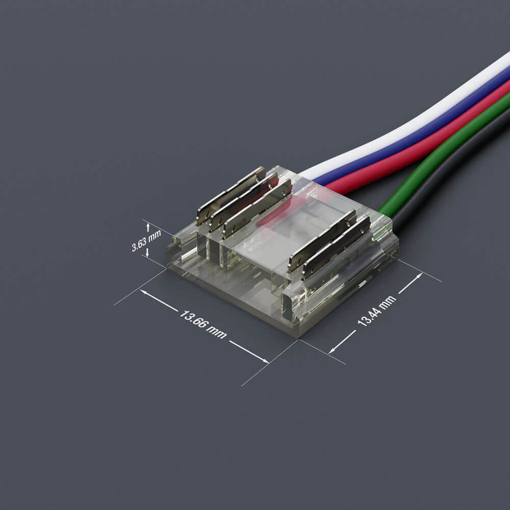 12mm RGBW Beetle Connector Wire for COB Strips (1 Pack)
