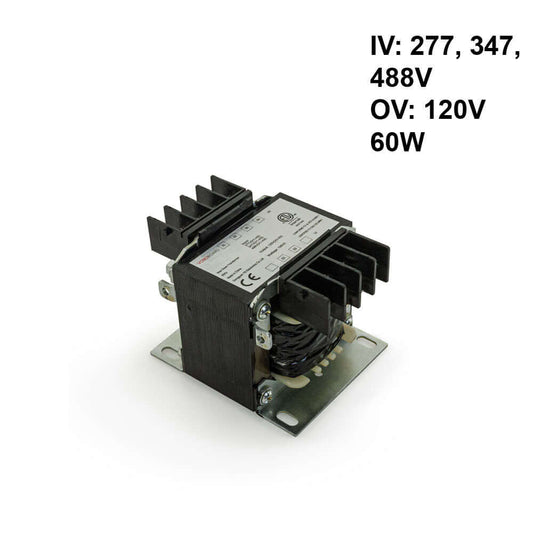Step-Down Transformer 277V, 347V, 488V to 120V 60W