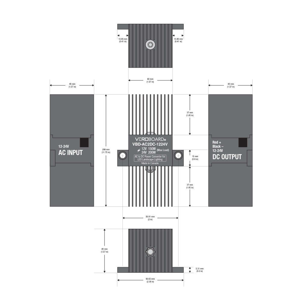 12-24V AC to DC Power Converter for LED Lighting