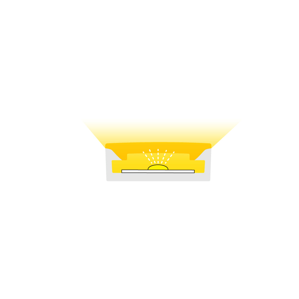 White Silicone Flexible LED Neon channel VBD-N1505-SF-C, per foot(30.5cm) SURFACE Mount