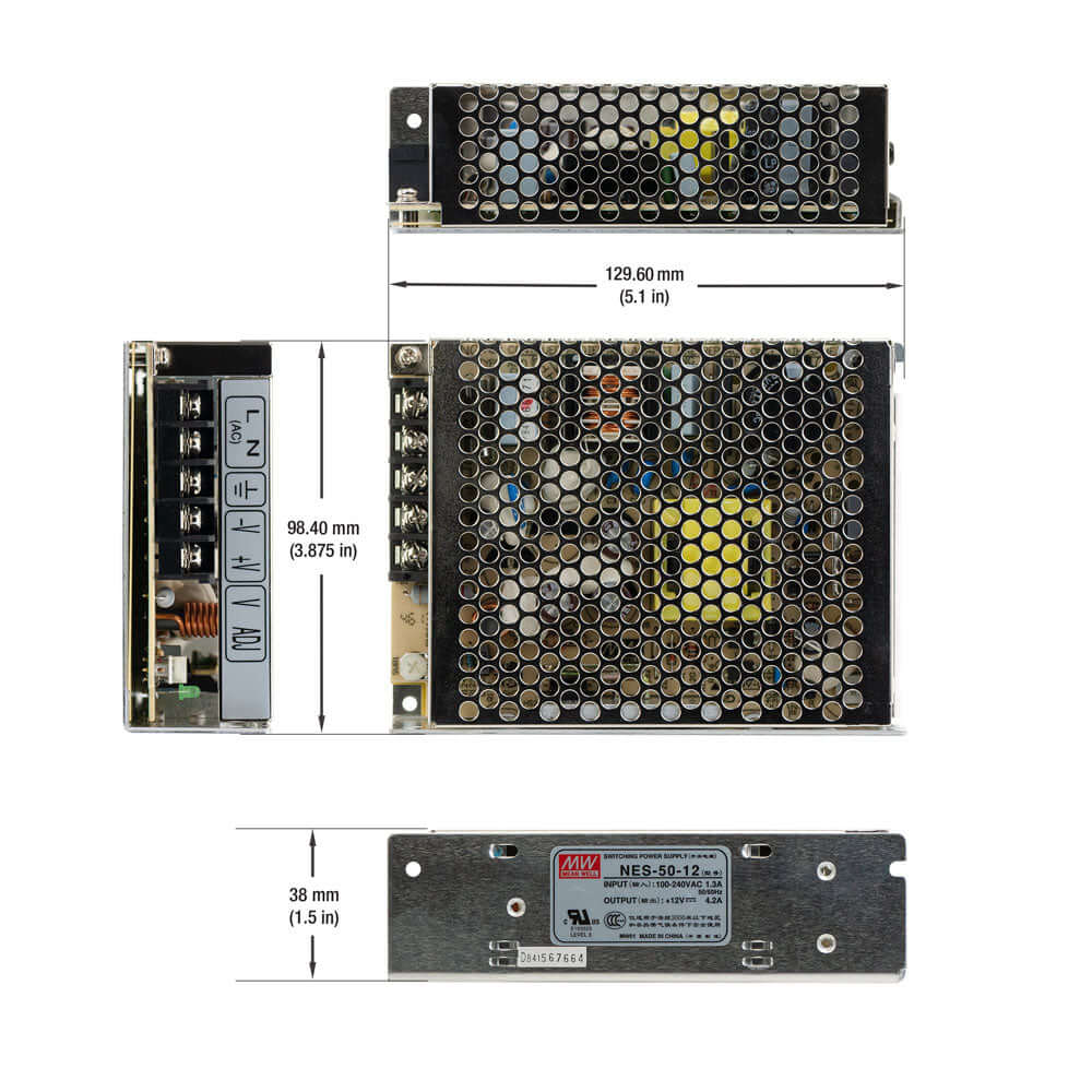 Mean Well NES-50-12 LED Driver - 12V 4.2A 50W