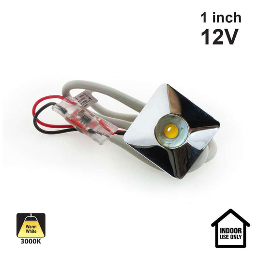 C1009 Small Square Recessed Pathway Light 12V 1W